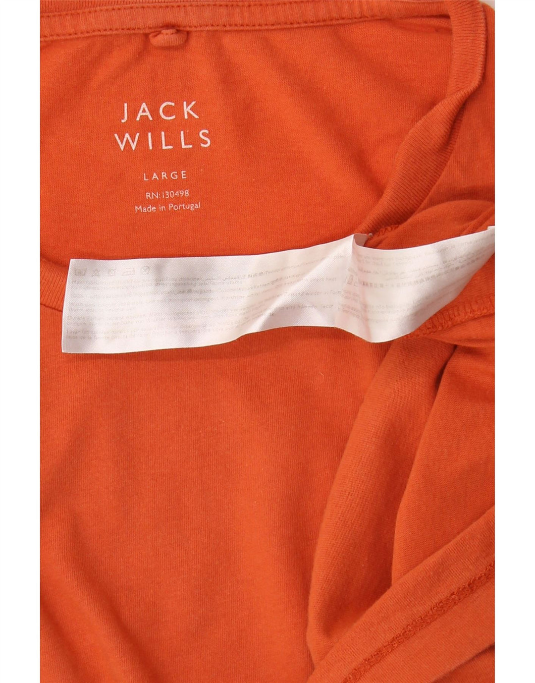 JACK WILLS T-Shirt Homme Haut Large Orange Coton