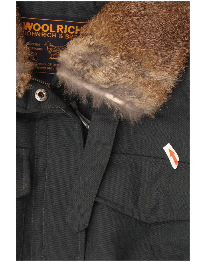 Woolrich Veste Utilitaire Femme UK 14 Nylon Gris Moyen