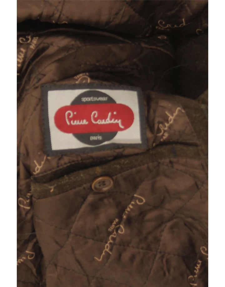 Pierre Cardin Veste Bomber Homme UK 42 XL Kaki Carreaux