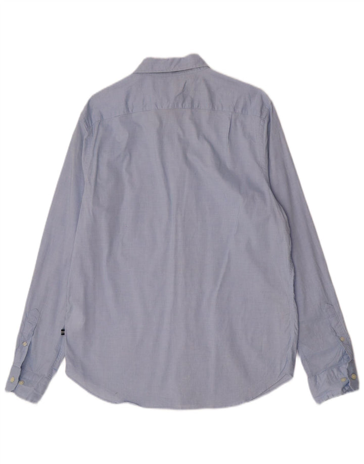 Nautica Chemise Coupe Classique Homme Bleu Moyen Coton