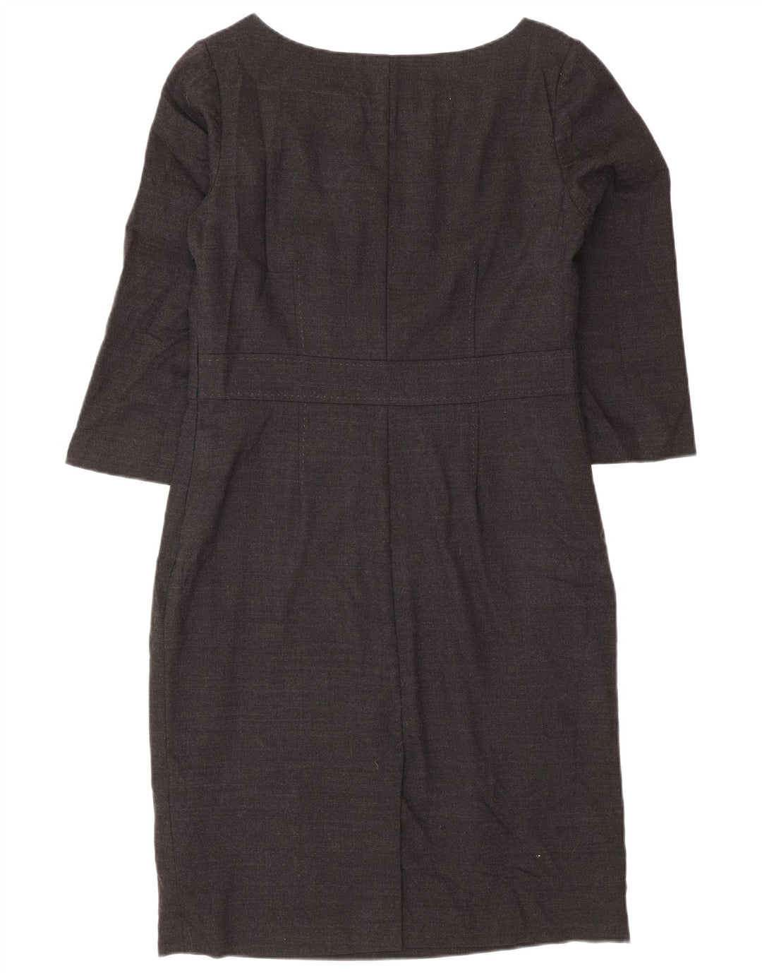 Robe fourreau régulière à manches 3/4 Boden pour femme UK 42 laine gris moyen