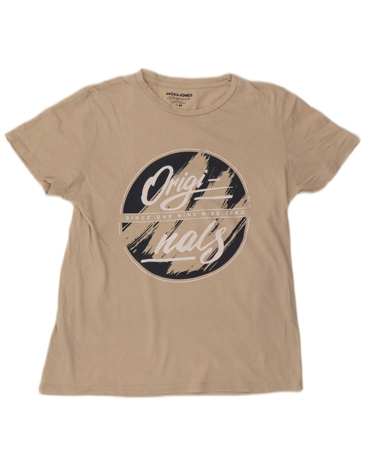 Jack & Jones T-Shirt Graphique Homme Beige Moyen