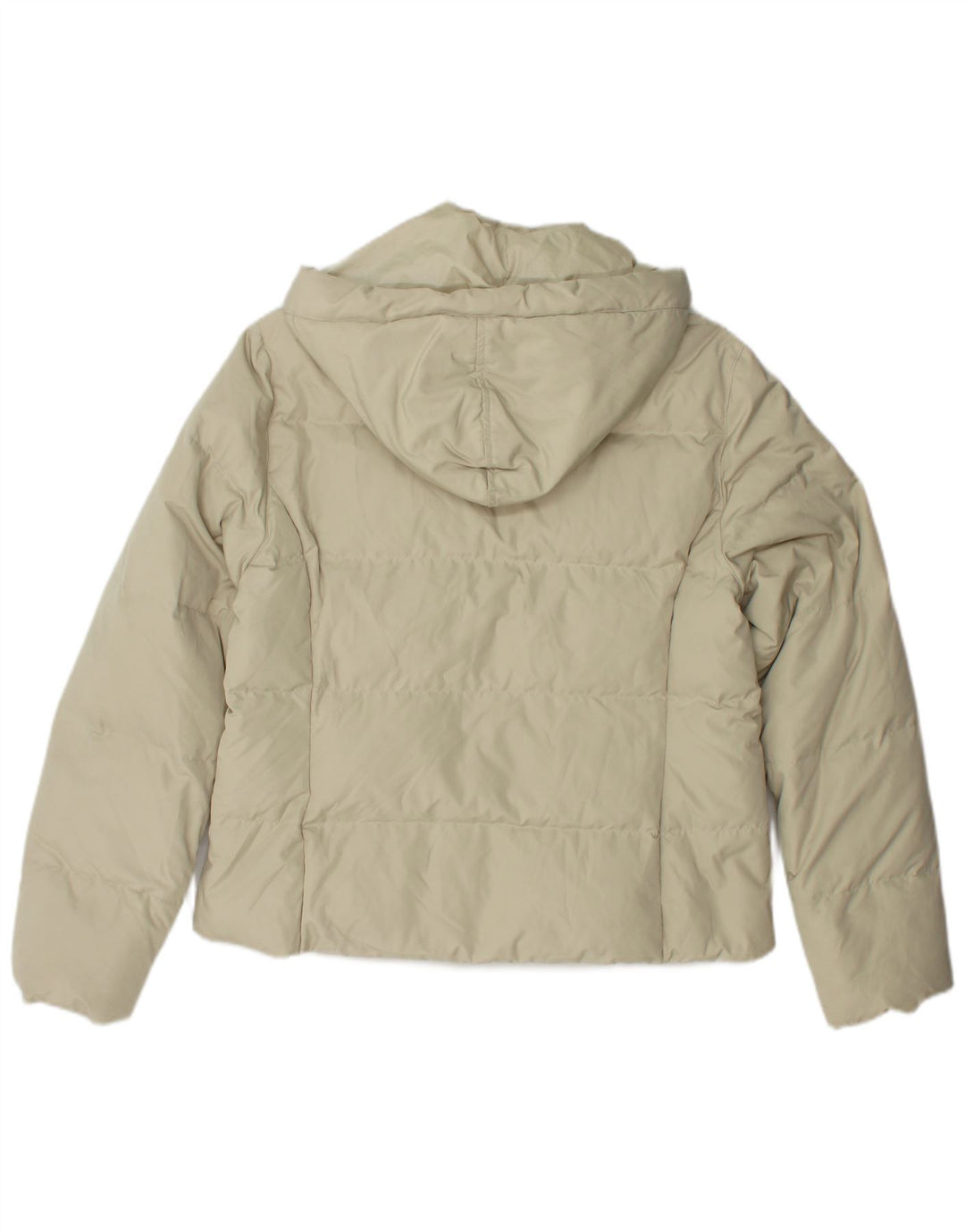 CHAMPION Veste matelassée à capuche pour femme UK 14 Medium Off White Polyester