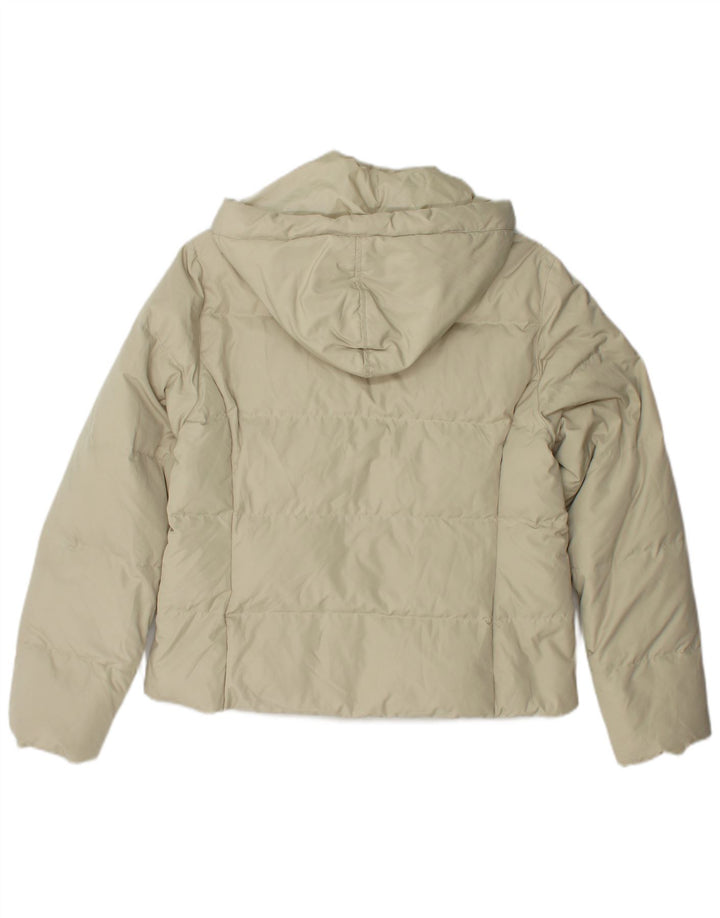 CHAMPION Veste matelassée à capuche pour femme UK 14 Medium Off White Polyester