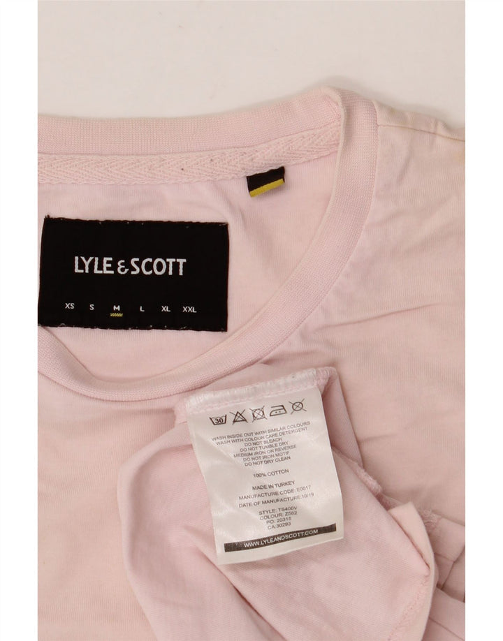 LYLE & SCOTT T-Shirt Homme Rose Moyen Coton