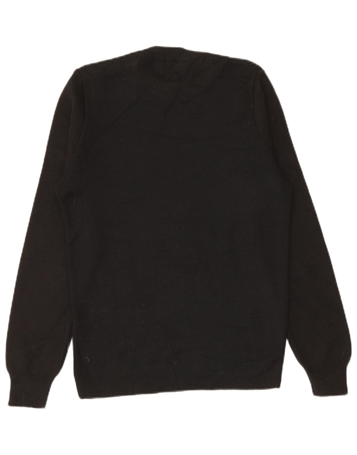 Zara Pull à col rond pour homme Noir moyen