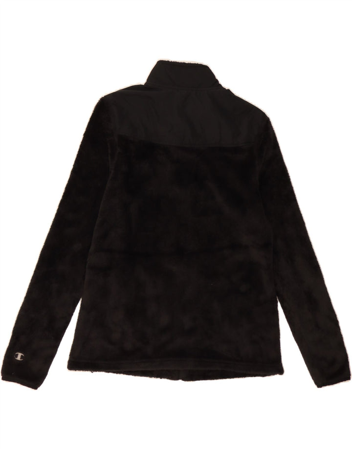 CHAMPION Womens Arkansas Razorbacks Fleece Jacket UK 14 Large Black Vintage Champion and Second-Hand Champion from Messina Hembry 