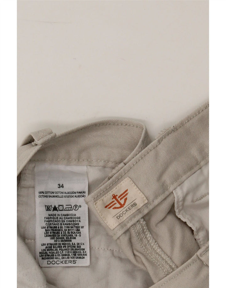 DOCKERS Mens Cargo Shorts W34 Large Grey Cotton Vintage Dockers and Second-Hand Dockers from Messina Hembry 