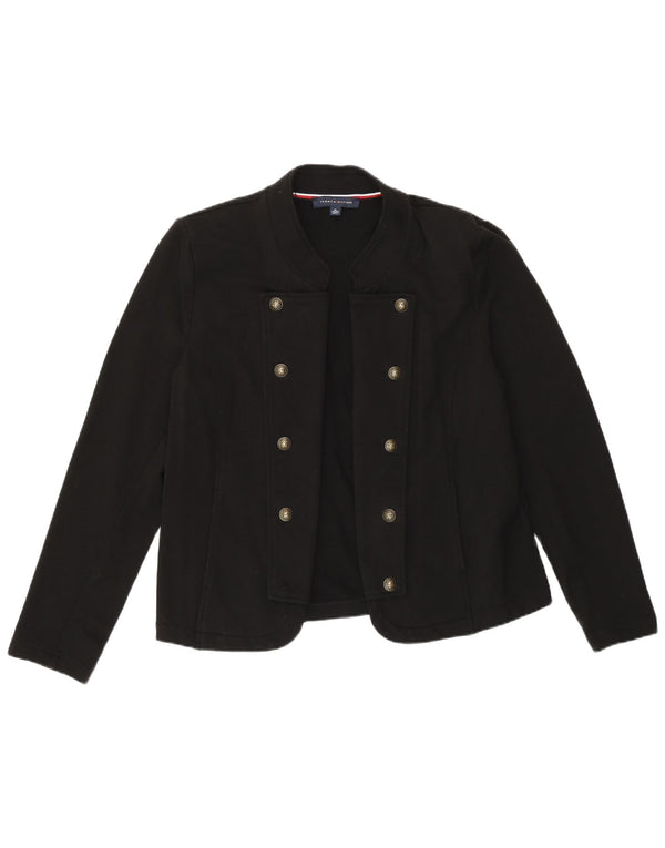 Tommy Hilfiger Cardigan Femme Top UK 18 XL Noir Coton