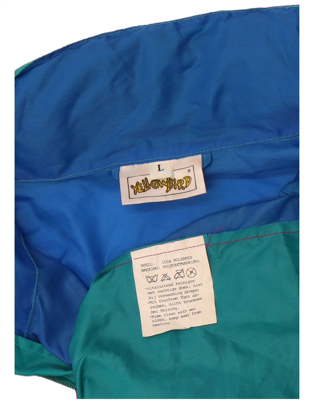 vintage Mens Rain Jacket UK 40 Grand Multicolore Colourblock Polyamide