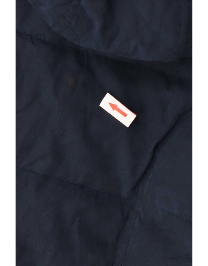 Nautica Veste matelassée à capuche pour femme UK 14 Bleu marine moyen Polyester