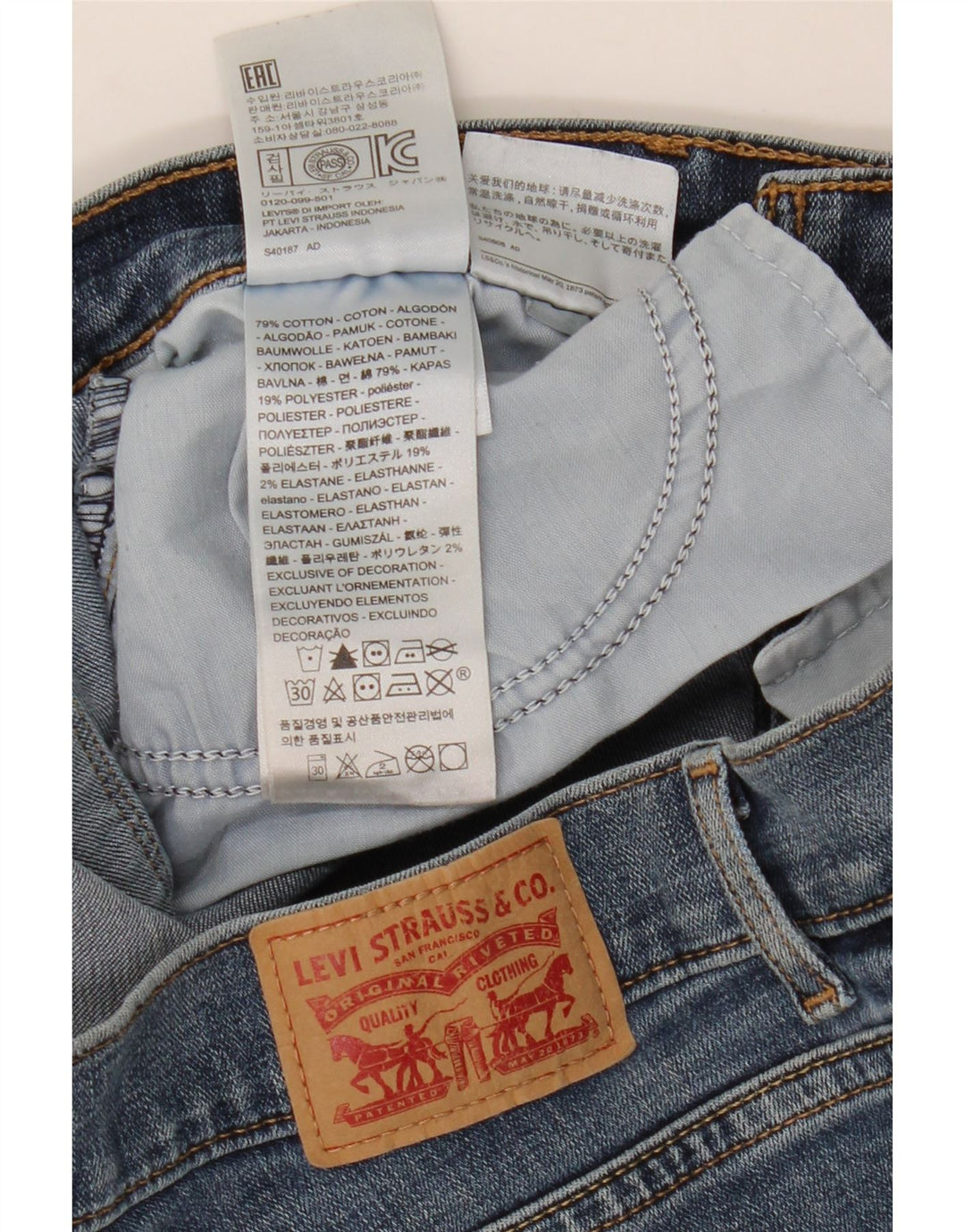 Levi's Jean bootcut classique femme US 6 Medium W28 L32 Bleu Coton