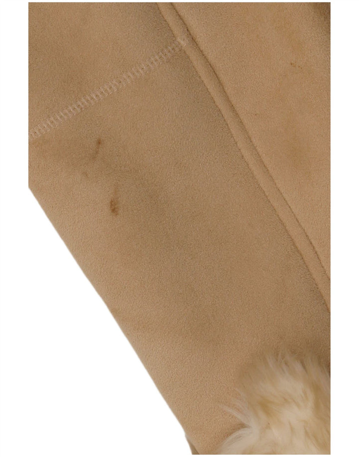 Gerry Weber Manteau Sherpa surdimensionné pour femme UK 12 Polyester beige moyen