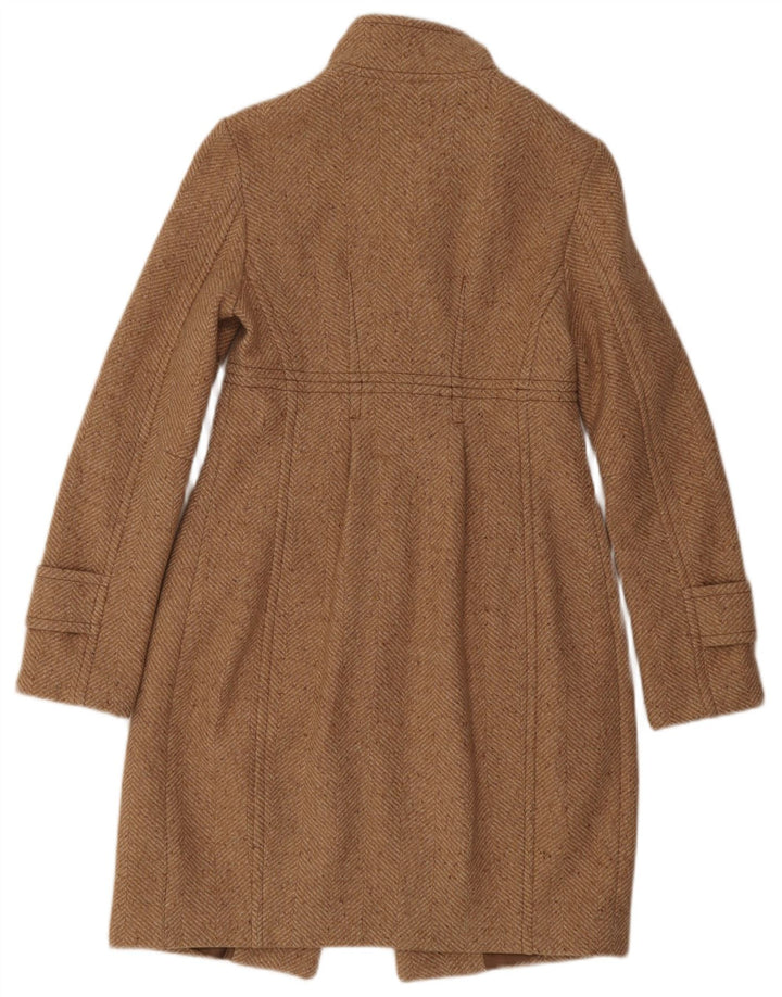 Sisley Pardessus IT 40 Small Beige Chevrons Polyester Femme