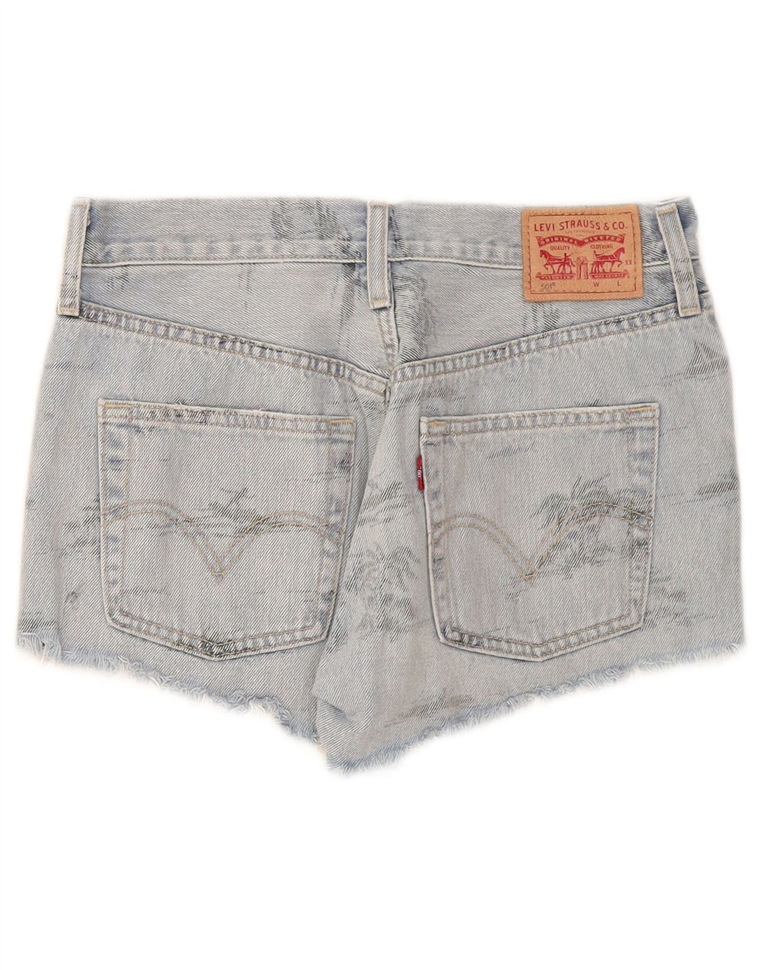 Levi's Short en Jean 501 Femme W26 Petit Bleu Coton
