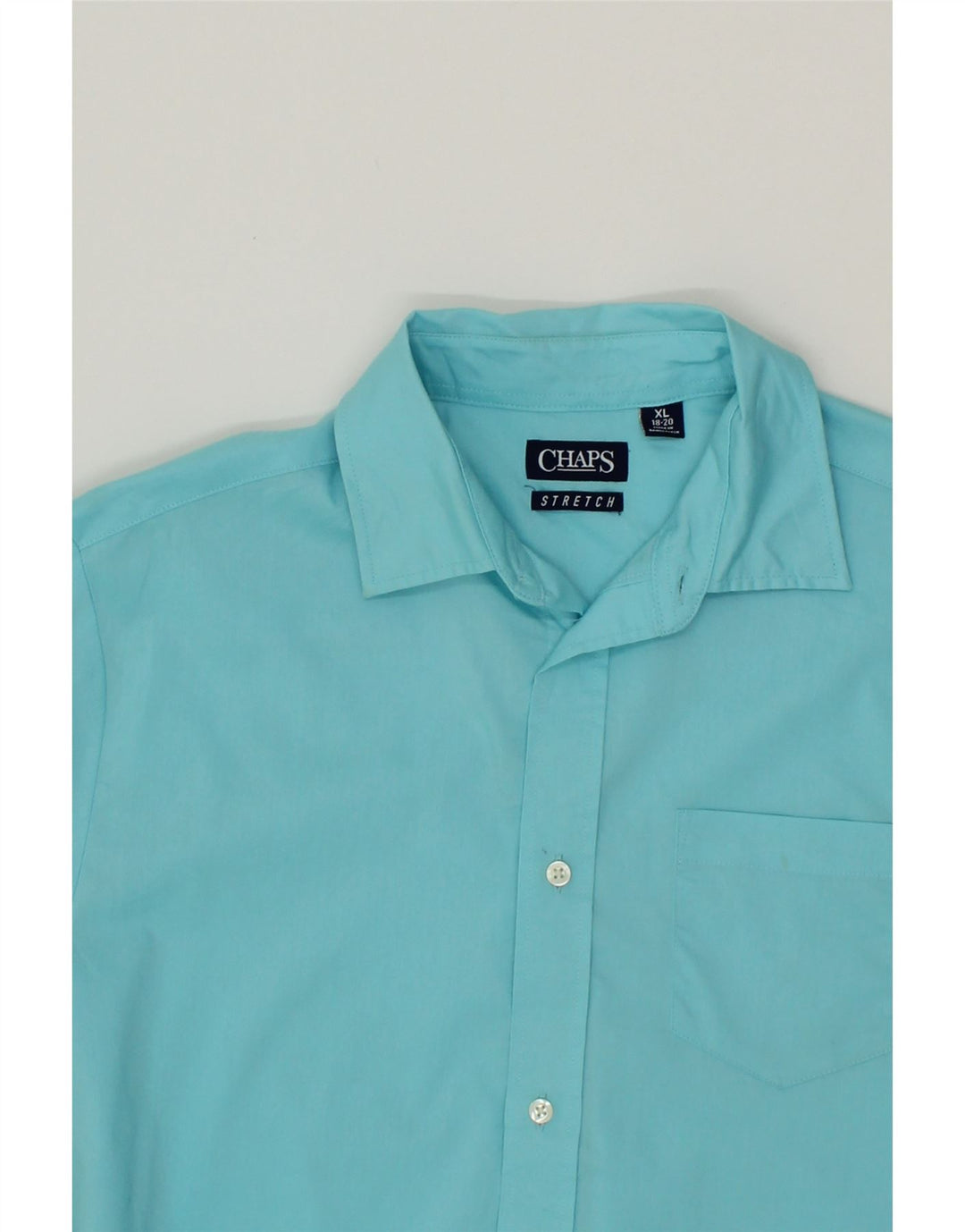 CHAPS Boys Shirt 15-16 Years XL  Blue Cotton Vintage Chaps and Second-Hand Chaps from Messina Hembry 
