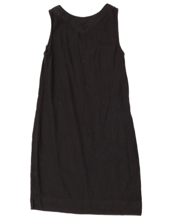 Marks & Spencer Robe trapèze sans manches pour femme UK 8 Petit lin noir
