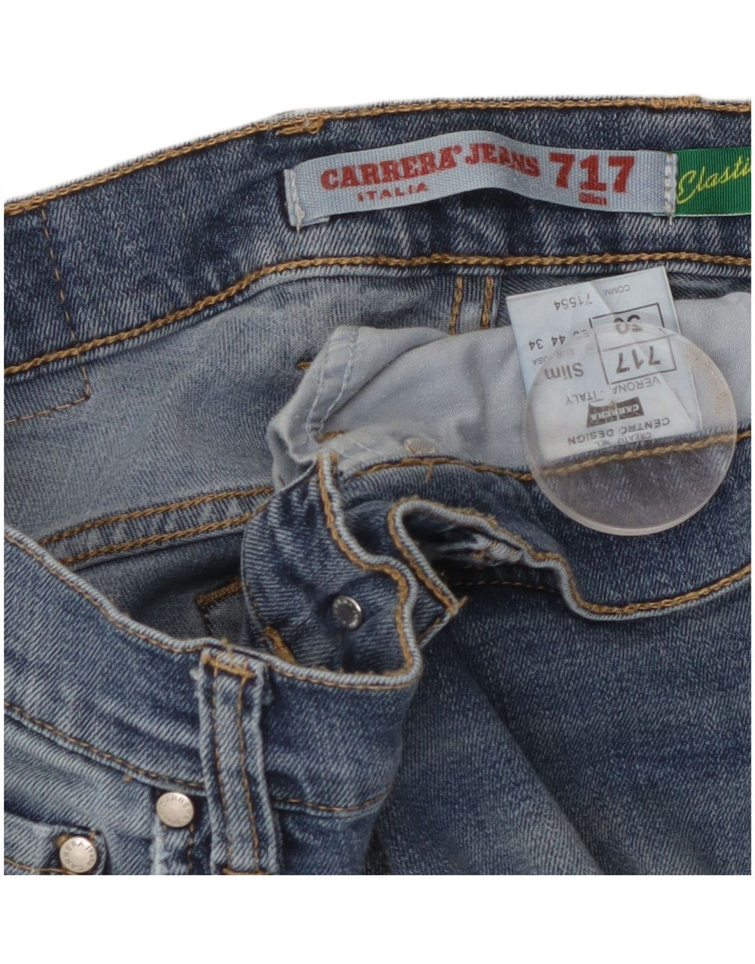 Carrera Jean Slim 717 Homme IT 50 Large W34 L31 Bleu Coton