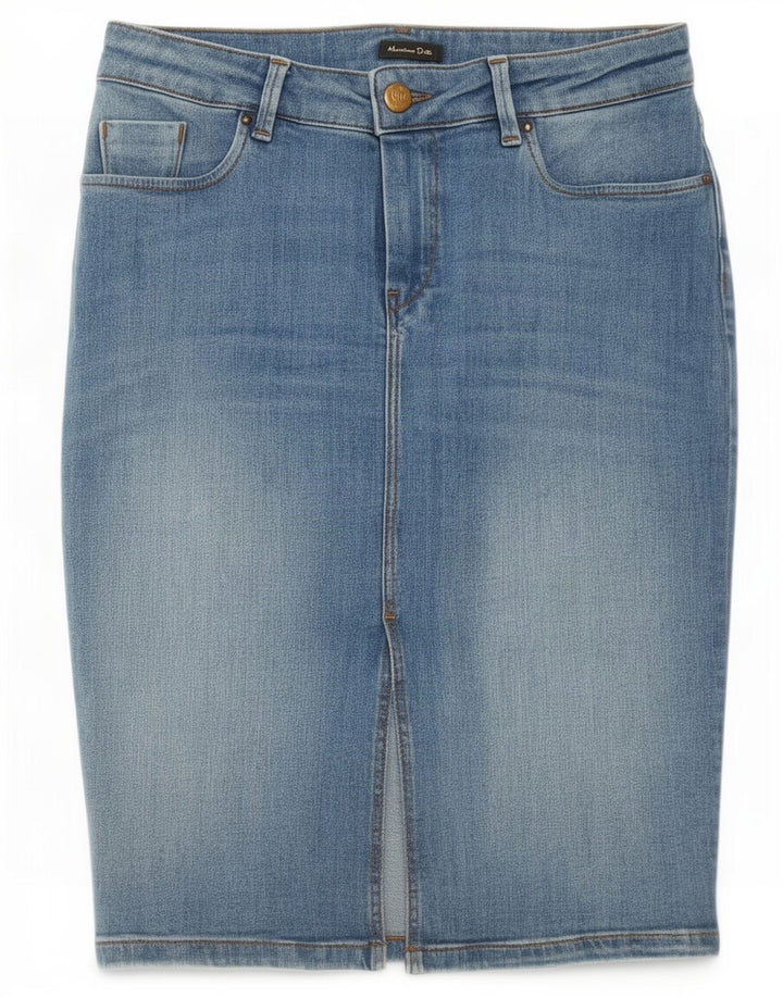 Massimo Dutti Jupe en jean pour femme EU 38 Small W28 Bleu