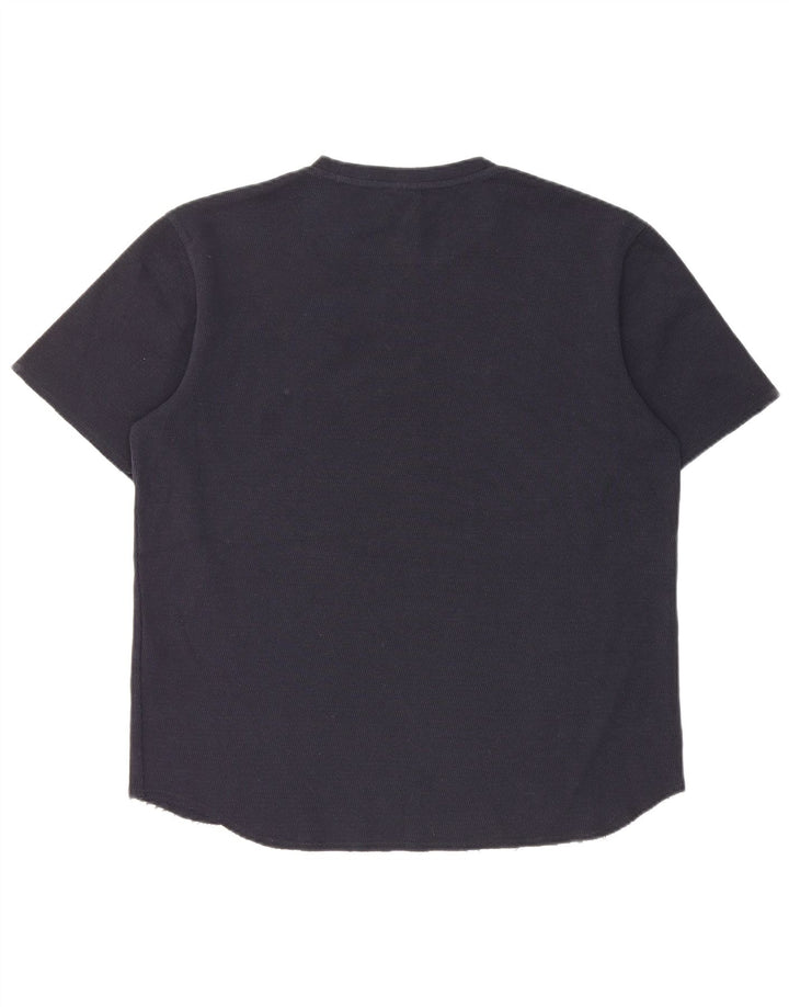 Zara Homme T-Shirt Top Bleu Marine Moyen Coton