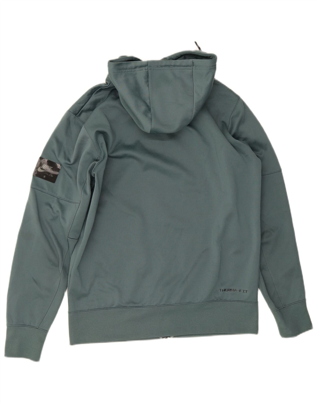 Nike Pull à capuche zippé Therma-Fit Graphic pour homme en polyester vert moyen