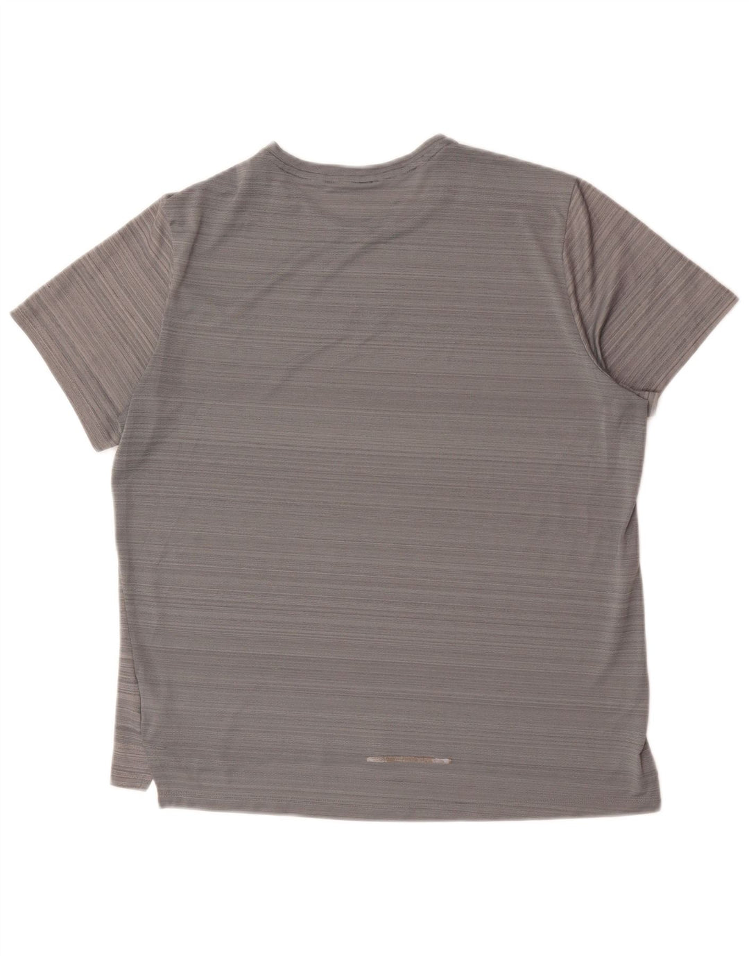 Nike T-shirt Dri Fit pour homme en polyester à fines rayures gris