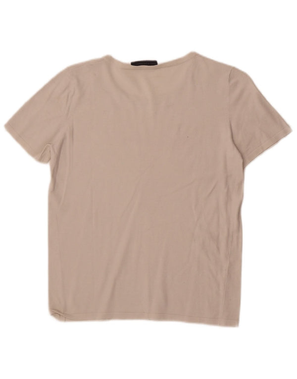 Trussardi Femme T-Shirt Graphique Top UK 4 XS Blanc