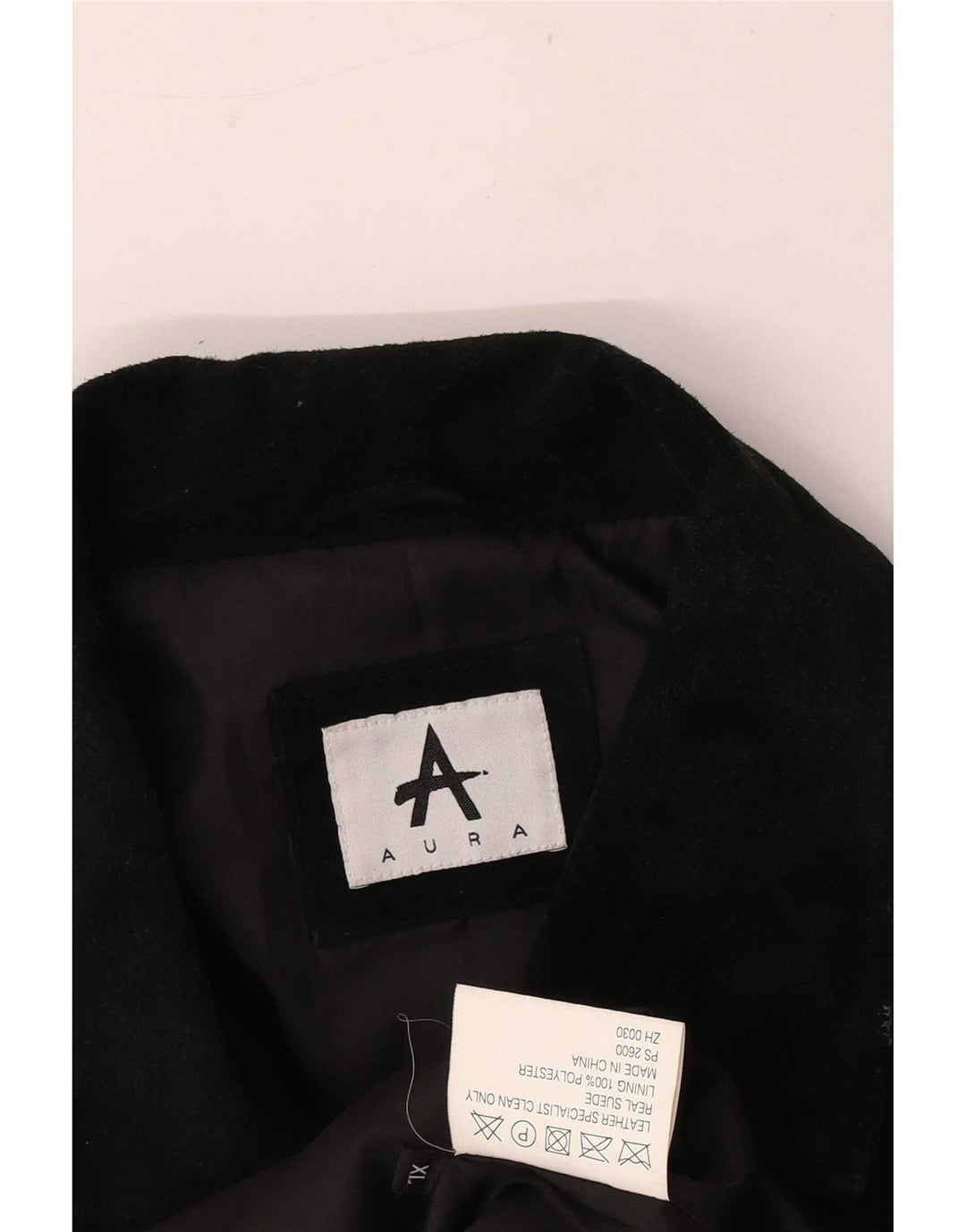 veste en daim femme vintage UK 18 XL cuir noir