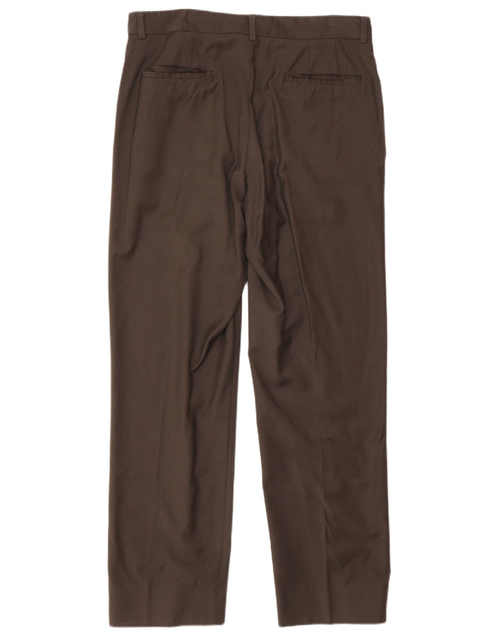 Calvin Klein Pantalon de Costume Droit Femme W32 L30 Marron