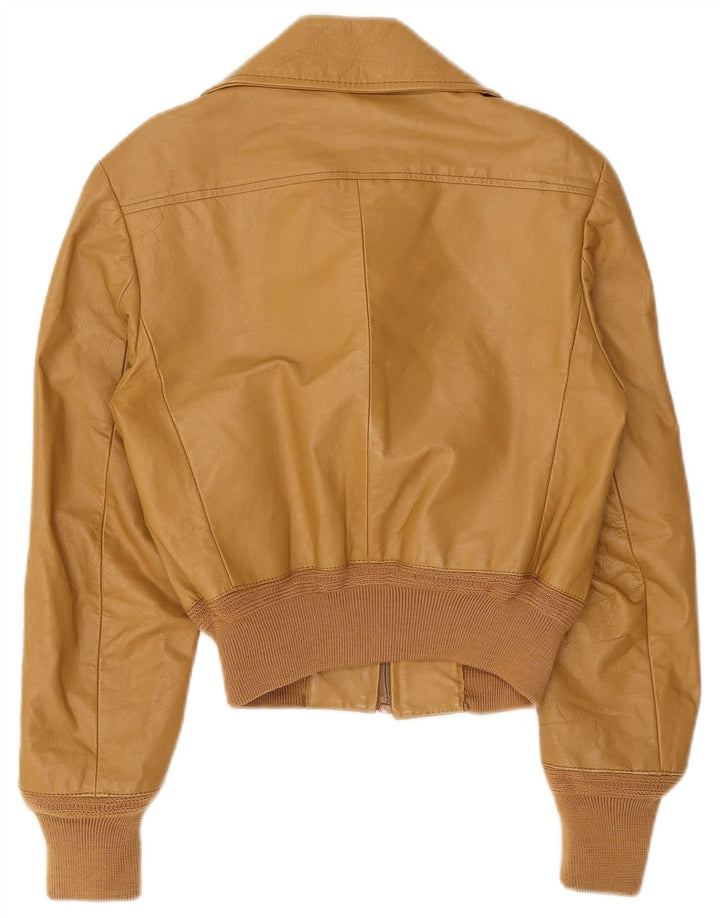 Confezioni Veste en cuir femme IT 44 Cuir beige moyen