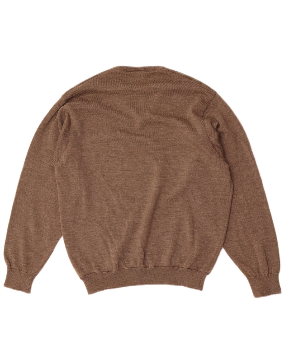 Lacoste Pull col V pour homme Taille 3 Petite laine vierge marron
