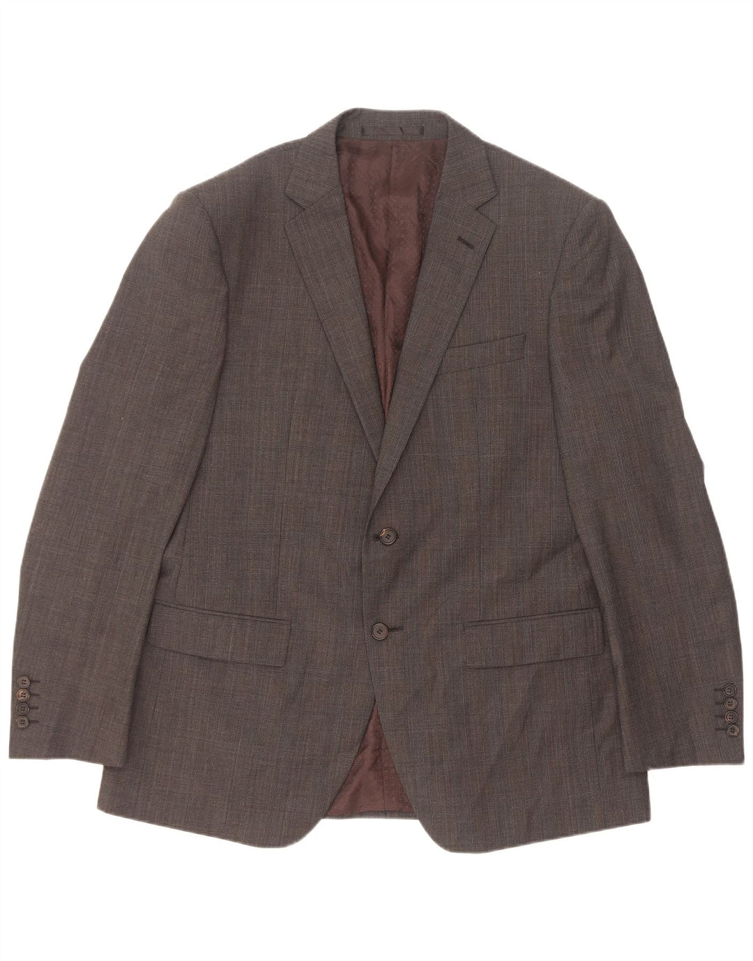 Marks & Spencer Veste blazer autographe pour homme UK 42 Grand carreaux gris