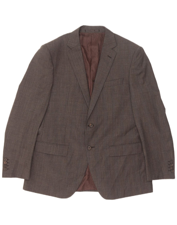 Marks & Spencer Veste blazer autographe pour homme UK 42 Grand carreaux gris
