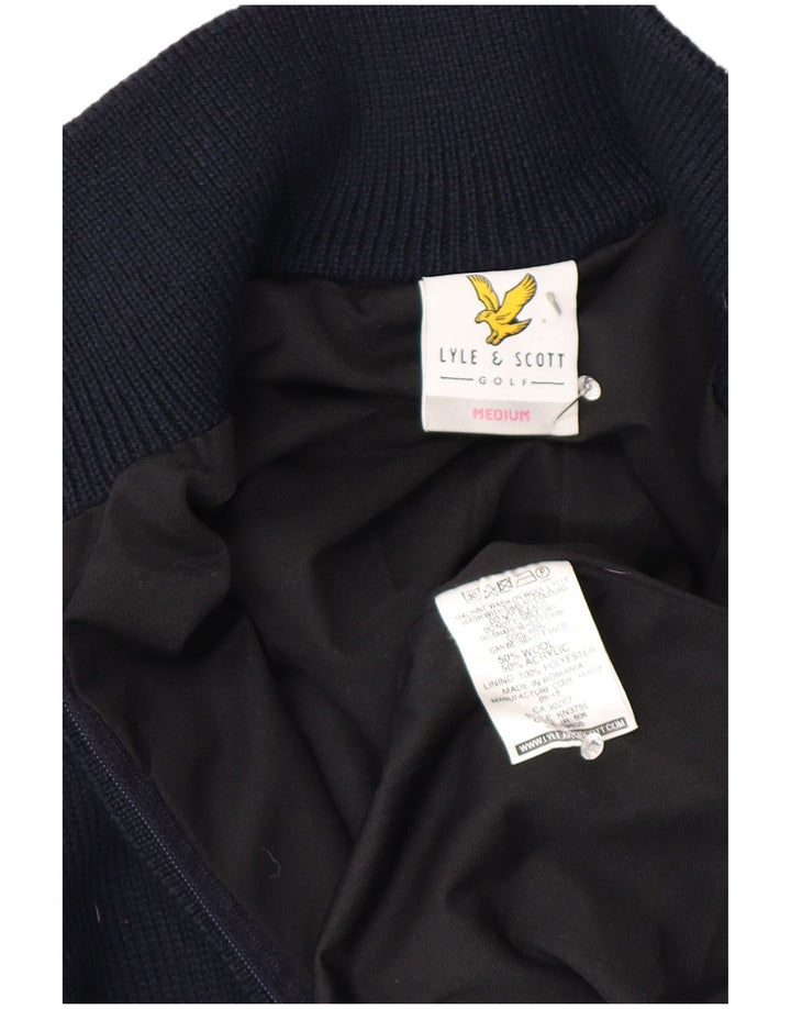 Lyle & Scott Cardigan Pull Homme Bleu Marine Moyen Laine