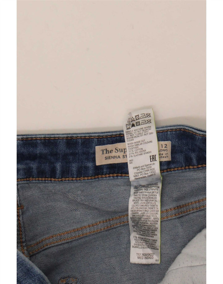 Marks & Spencer Jean droit Sienna pour femme UK 12 Medium W30 L31 Bleu
