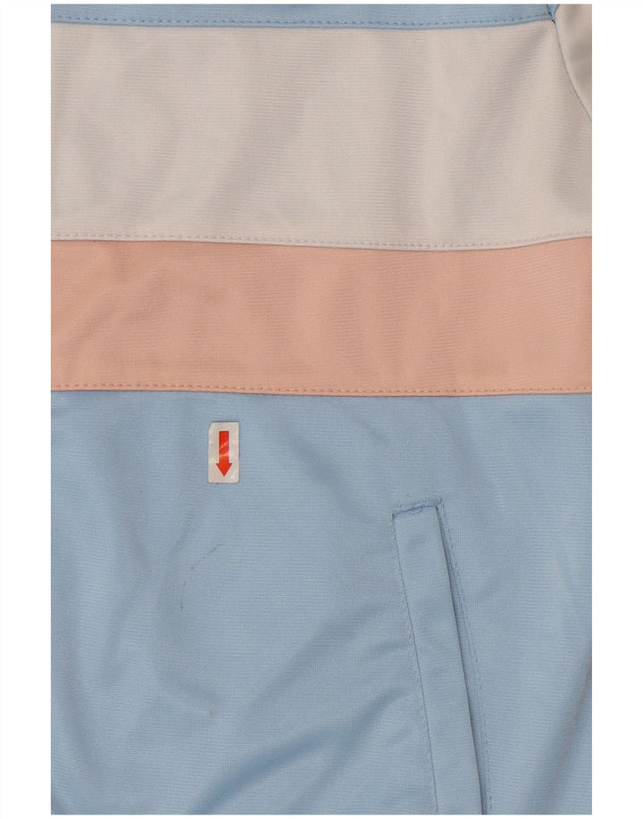 ELLESSE Veste de survêtement pour femme UK 10 Petit Bleu Colorblock Polyester