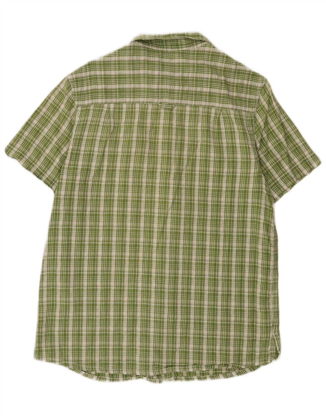 Mountain Warehouse Chemise à manches courtes pour homme, coupe classique, grand carreaux verts
