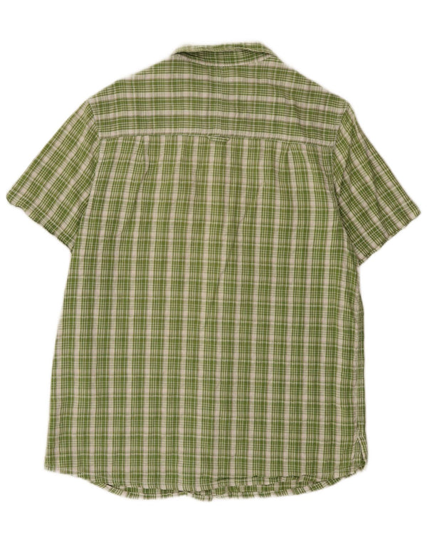 Mountain Warehouse Chemise à manches courtes pour homme, coupe classique, grand carreaux verts