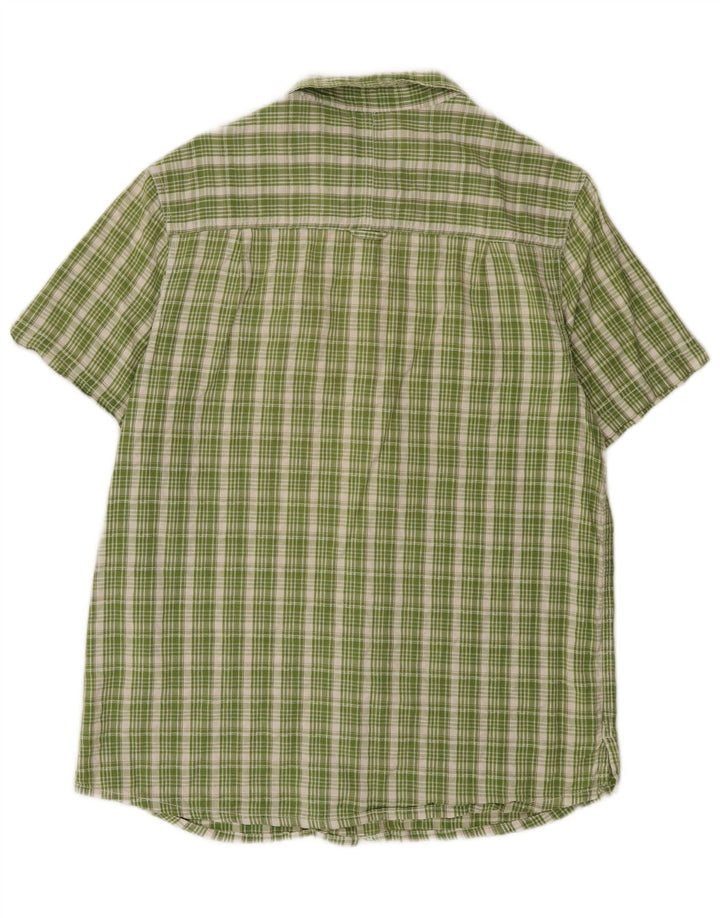 Mountain Warehouse Chemise à manches courtes pour homme, coupe classique, grand carreaux verts