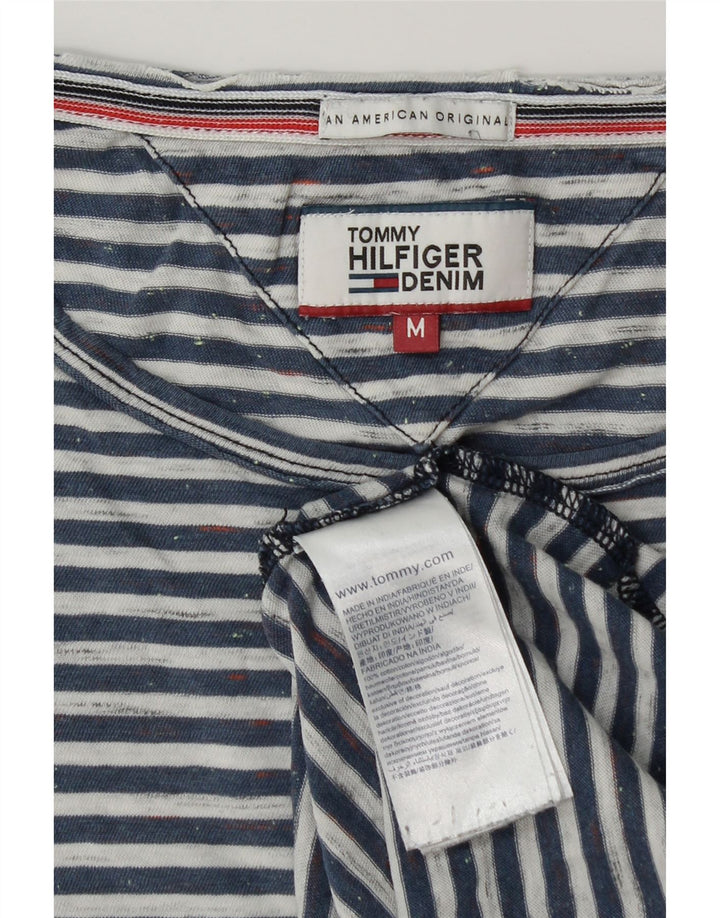 Tommy Hilfiger T-Shirt Homme Bleu Marine Rayé Coton Top