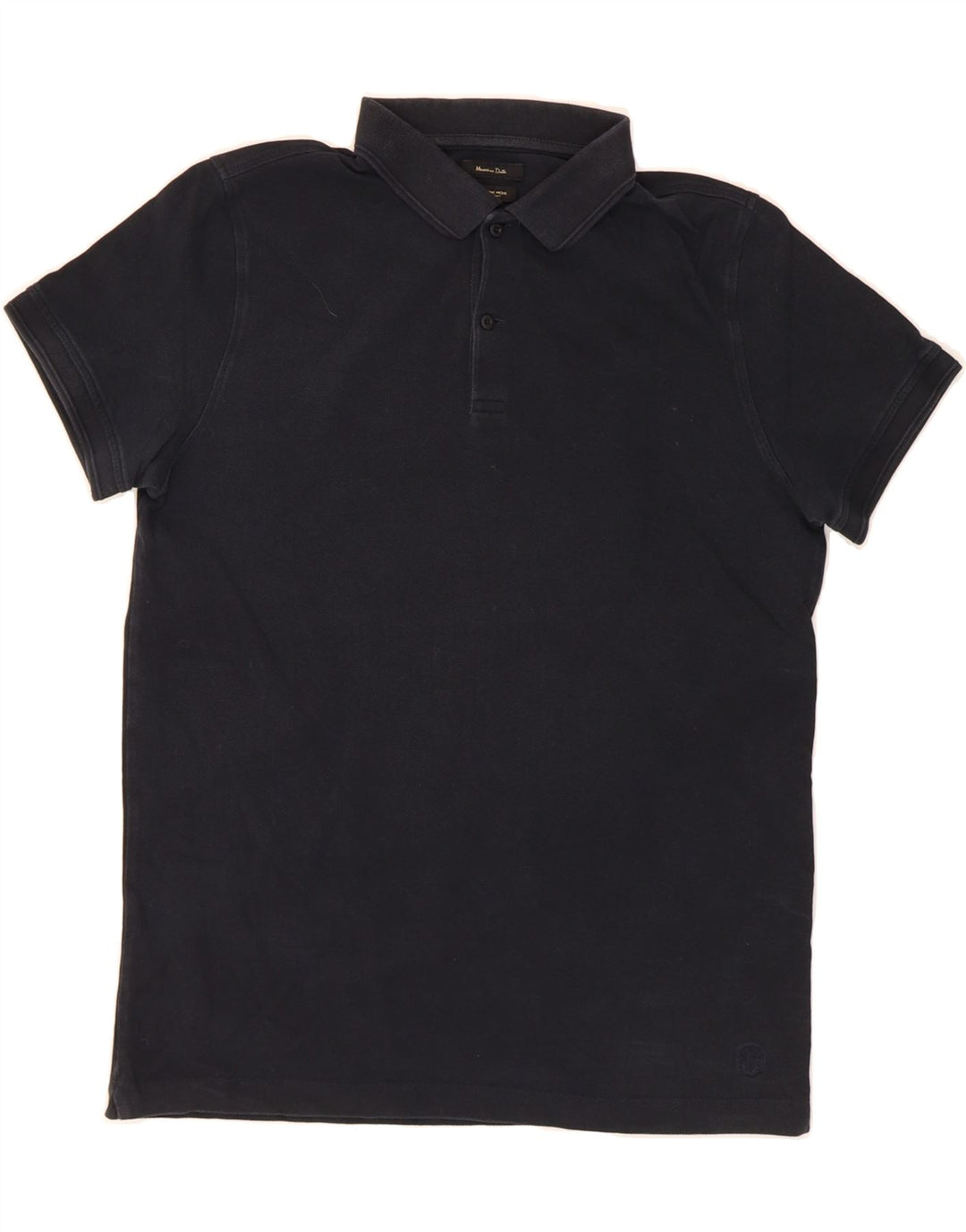MASSIMO DUTTI Mens Polo Shirt Medium Black Cotton Vintage Massimo Dutti and Second-Hand Massimo Dutti from Messina Hembry 