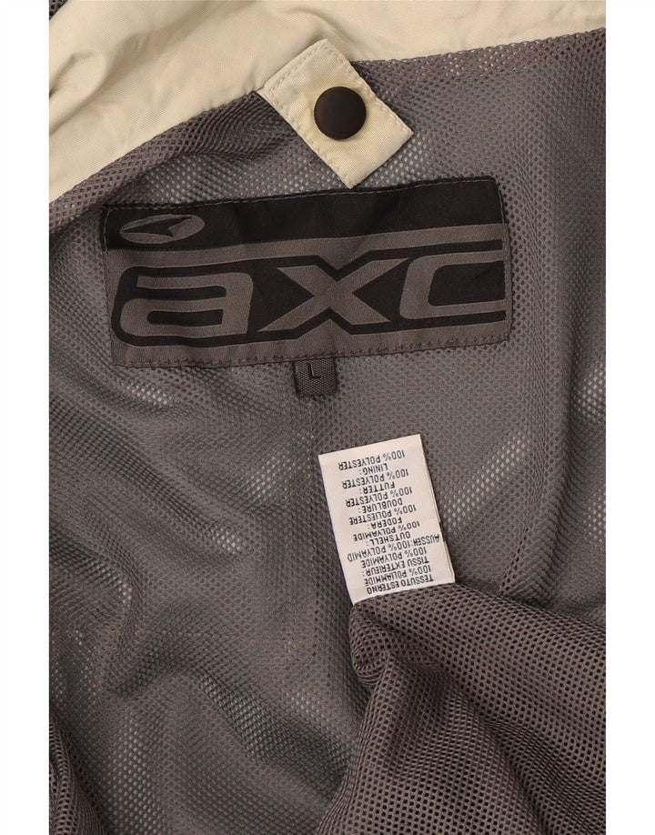 AXO Manteau coupe-vent à capuche pour homme UK 40 Large Beige Polyamide