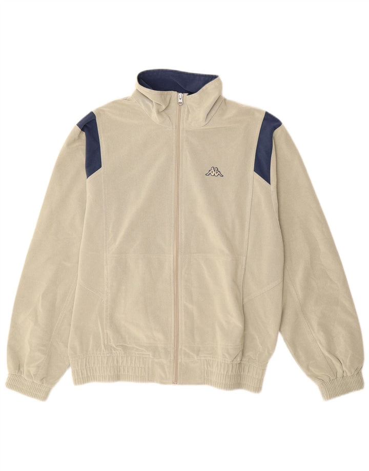 KAPPA Veste de Survêtement Homme Petit Beige Colorblock Polyester