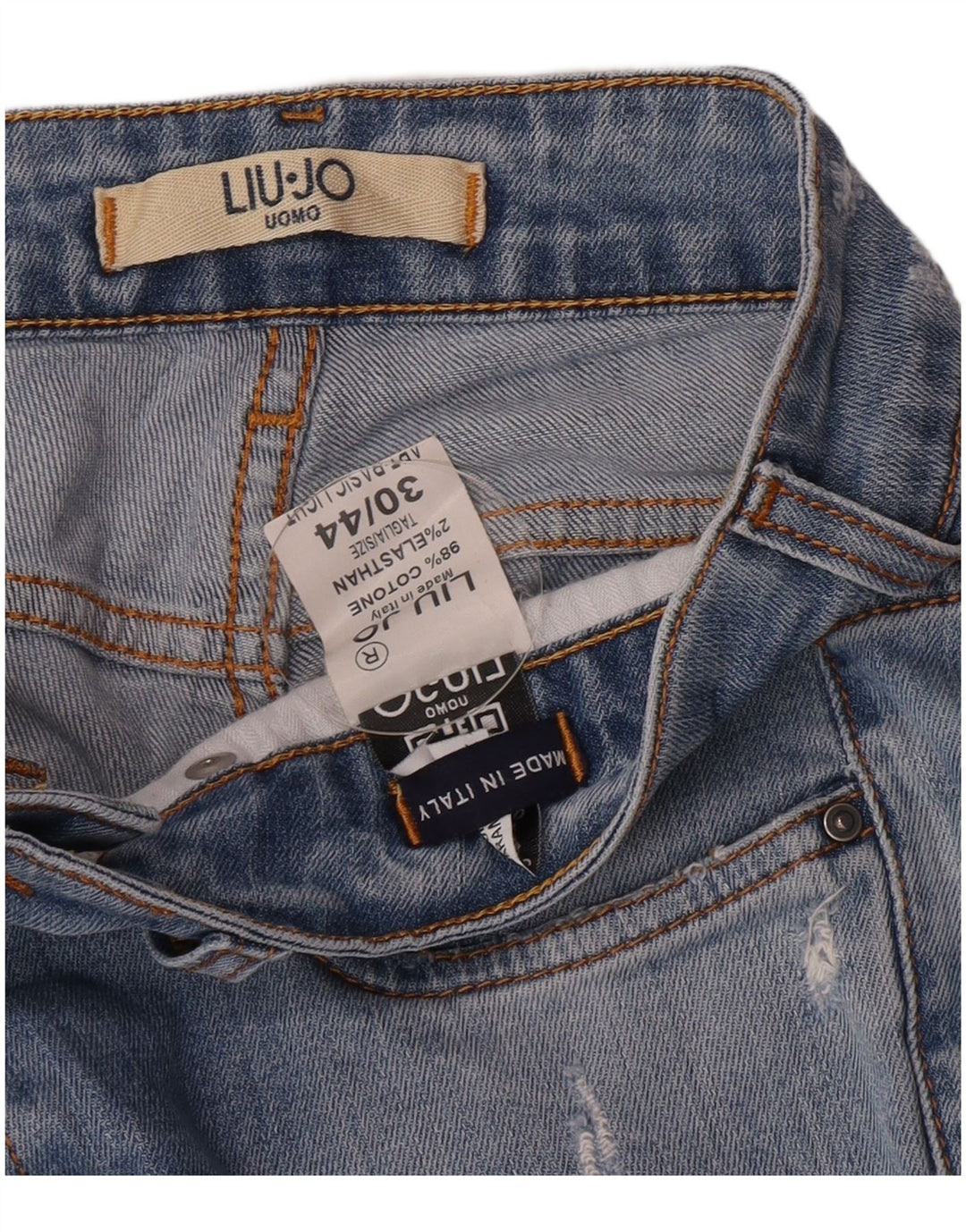 Liu Jo Jean slim vieilli W30 L32 en coton bleu pour homme