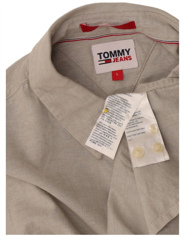 Tommy Hilfiger Chemise Homme Large Gris Coton