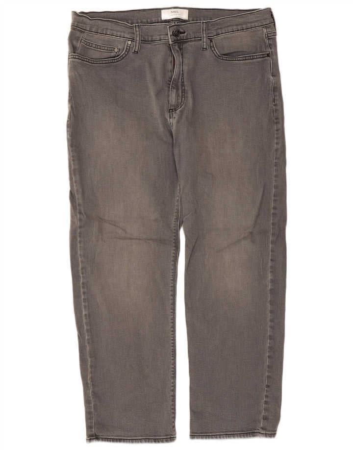 Marks & Spencer Jean droit homme W36 L29 gris coton