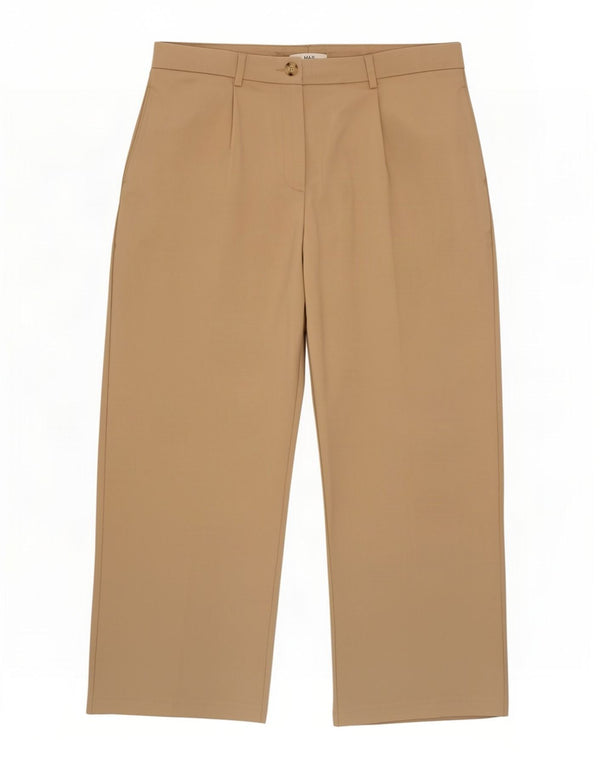 Marks & Spencer Pantalon chino taille haute pour femme UK 20 2XL W38 L29 Beige
