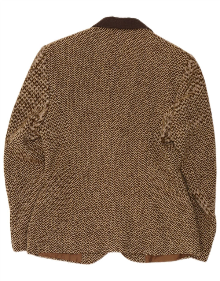 Ginalebole Veste blazer à 3 boutons pour femme IT 44 Marron moyen à chevrons