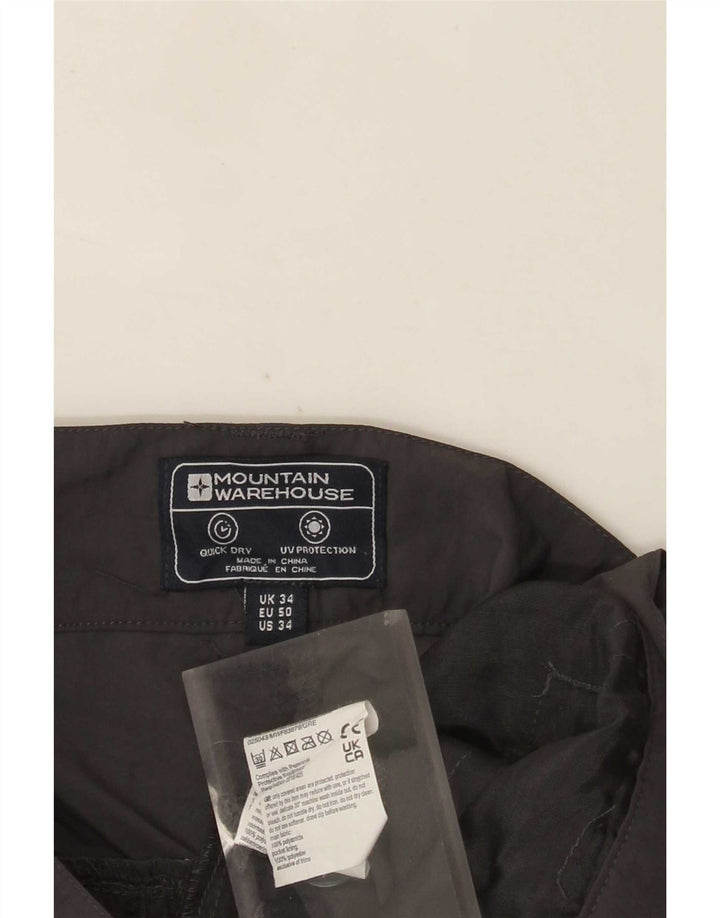 Mountain Warehouse Short Cargo Homme W34 Large Gris Polyamide