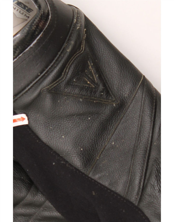 DAINESE Veste de course en cuir graphique pour hommes IT 50 Large cuir noir